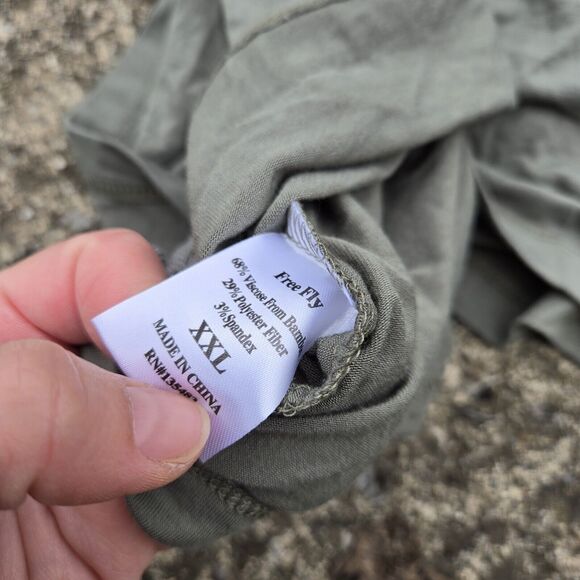 Free Fly Polo Shirt Mens 2XL Green Performance Bamboo Apparel - Picture 8 of 8